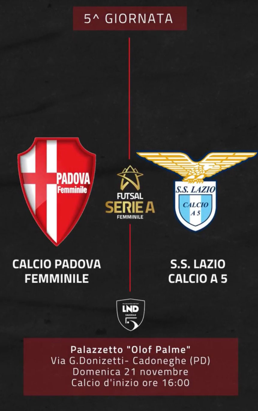 5a giornata : 21/11/2021 – Calcio Padova Femminile – Lazio